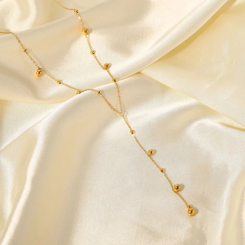 Gold Anti Tarnish Cascade Y-Neckpiece
